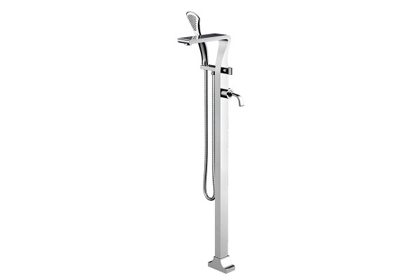FLoor-mounted pillar bathtub mixer