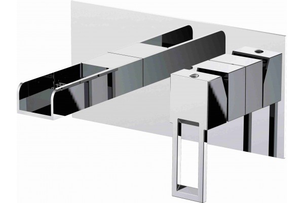 Wall-mounted basin mixer