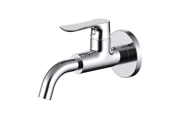 Wall-mounted cold basin tap