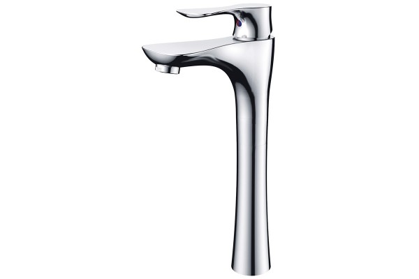 Single lever high basin mixer