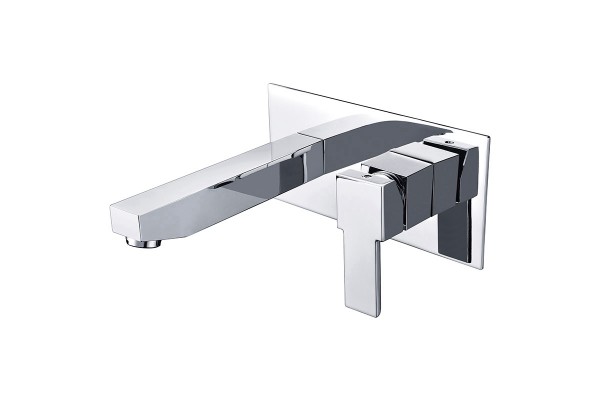 Wall-mounted basin mixer
