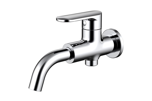 Wall-mounted cold basin tap