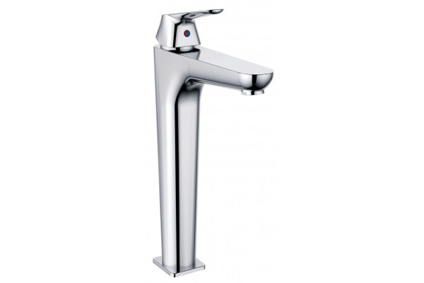 Single lever high basin mixer