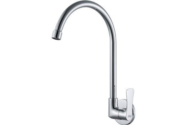 Wall-mounted cold kitchen tap